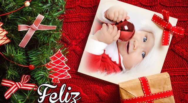 Decora tus fotos con marcos de navidad - Fotomontajes Gratis